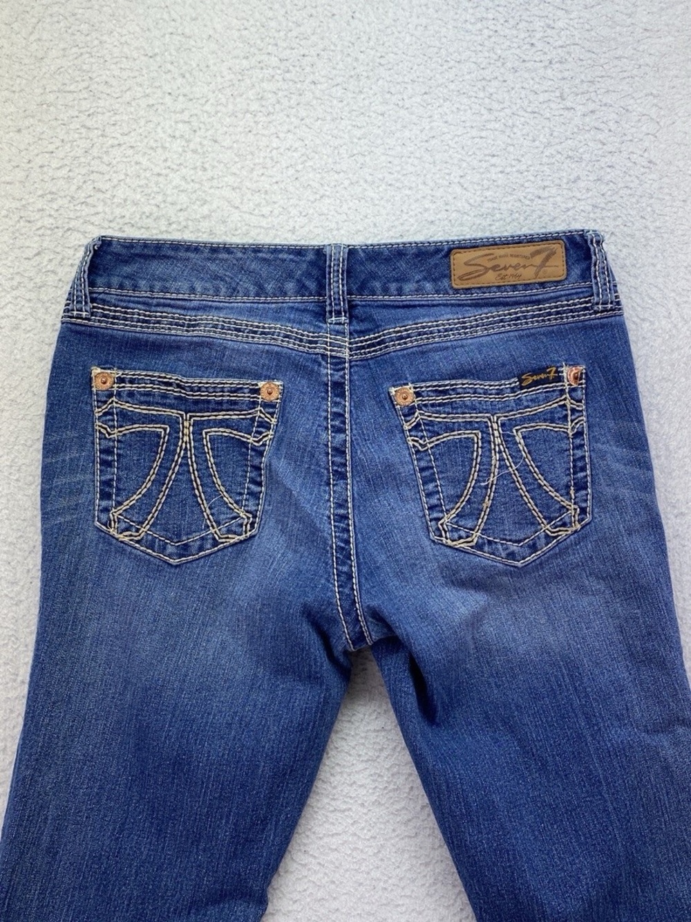 Seven7 Blue Flare Jeans - Picture 4 of 4